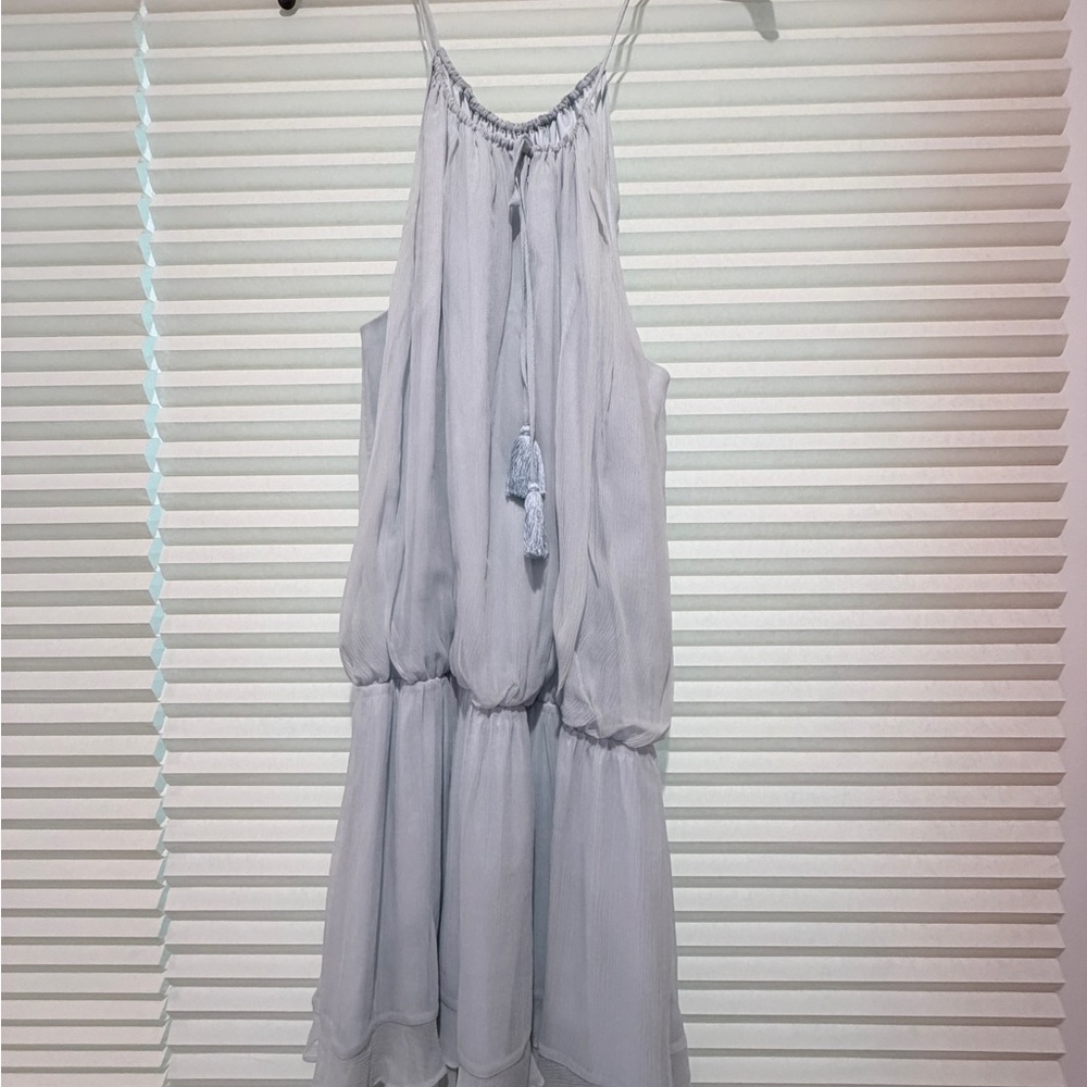 Elegant Gray Sleeveless Dress